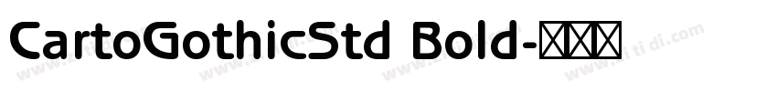 CartoGothicStd Bold字体转换